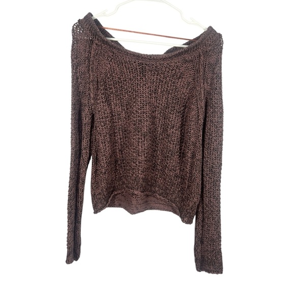 Free People Loose Knit Slouchy Open Weave Beach Relaxed Sweater XS - Picture 1 of 5